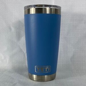 YETI Rambler 20 oz Tumbler Pacific Blue Stainless Steel Vacuum Insulated Mug Lid